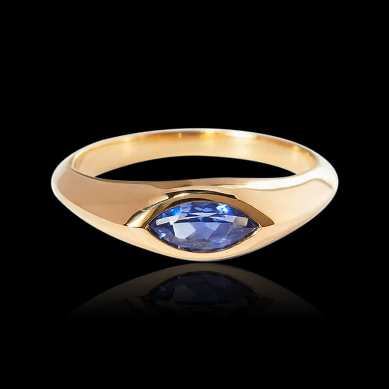 Minimalist Marquise 925 Sterling Silver Engagement Ring 03 | RoyalLuster.com