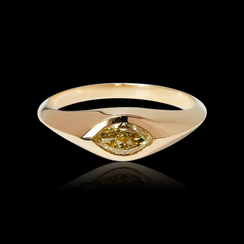 Minimalist Marquise 925 Sterling Silver Engagement Ring 05 | RoyalLuster.com
