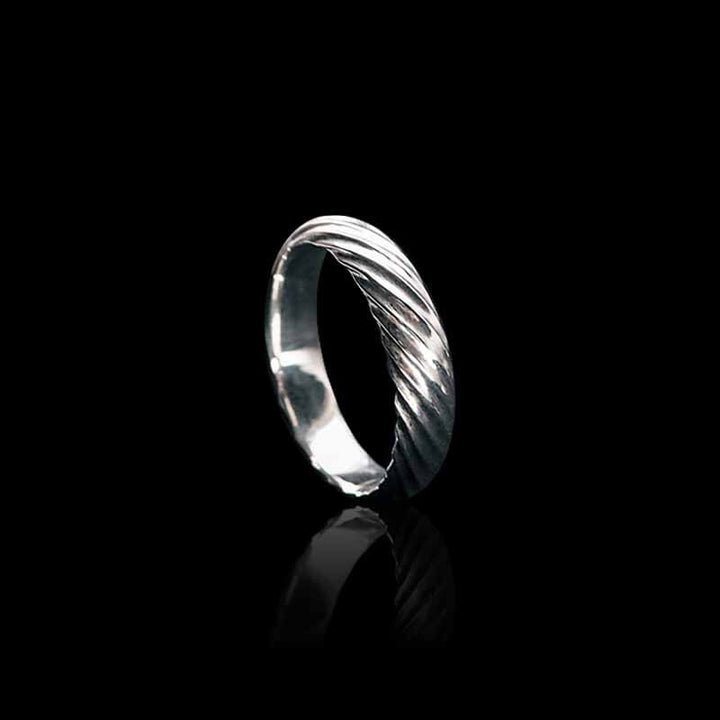 Minimalist Spiral 925 Sterling Silver Ring 03 | RoyalLuster.com