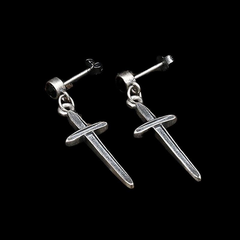 Minimalist Cross 925 Sterling Silver Stud Earrings