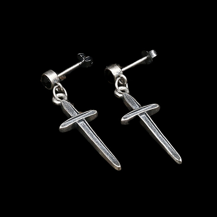 Minimalist Cross 925 Sterling Silver Stud Earrings