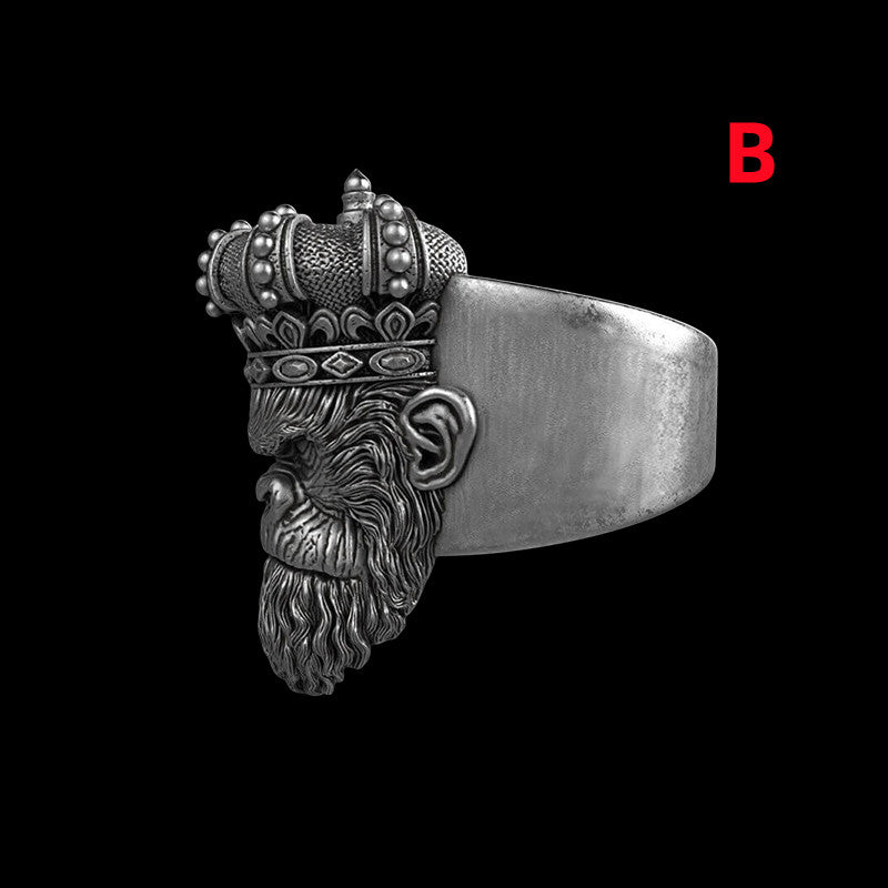 Monkey King 925 Sterling Silver Ring