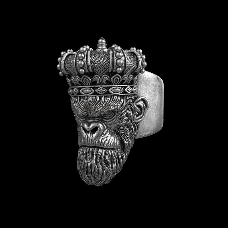 Monkey King 925 Sterling Silver Ring