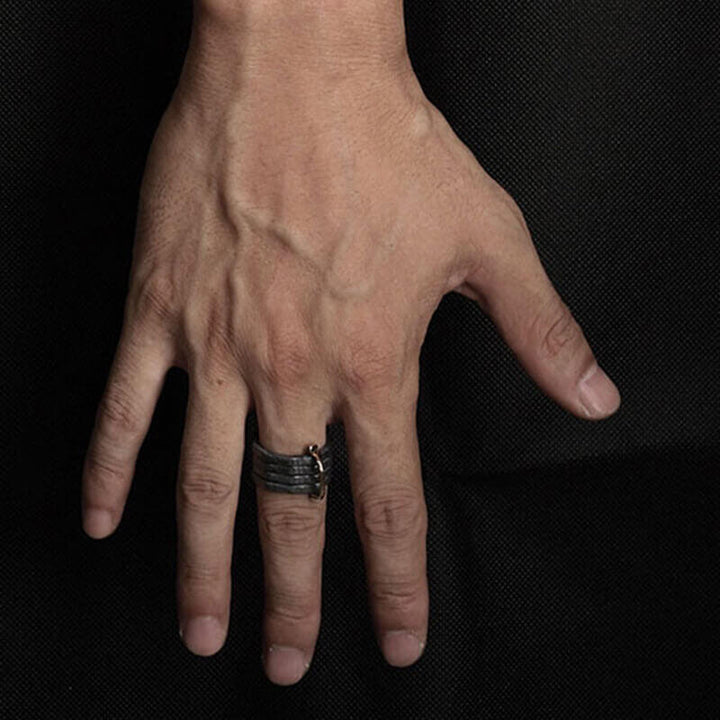 Multi-Layer Movable 925 Sterling Silver Couple Ring 03 | RoyalLuster.com