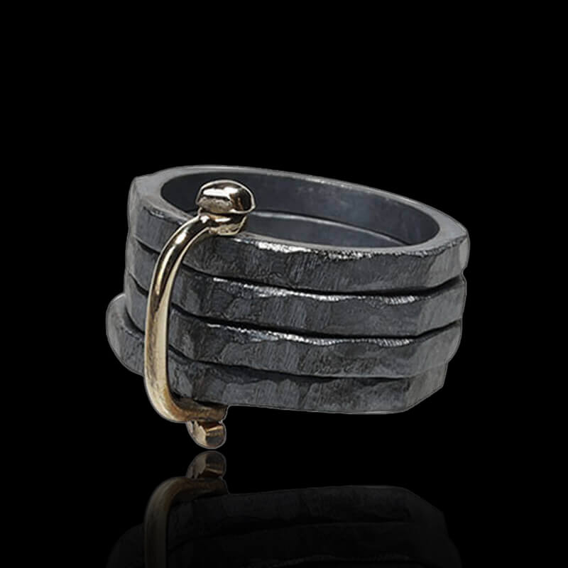Multi-Layer Movable 925 Sterling Silver Couple Ring