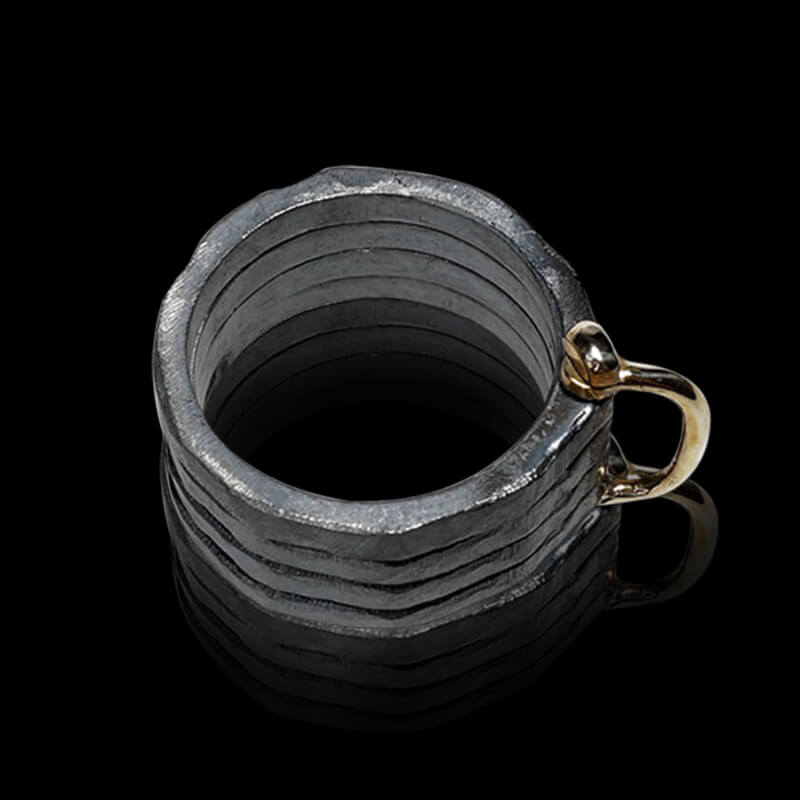 Multi-Layer Movable 925 Sterling Silver Couple Ring