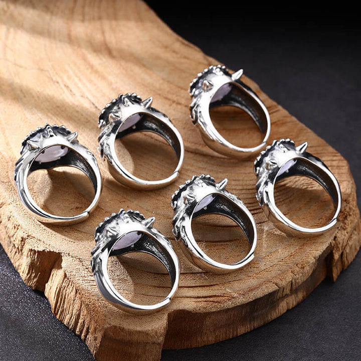 Multicolor Eye 925 Sterling Silver Open Ring
