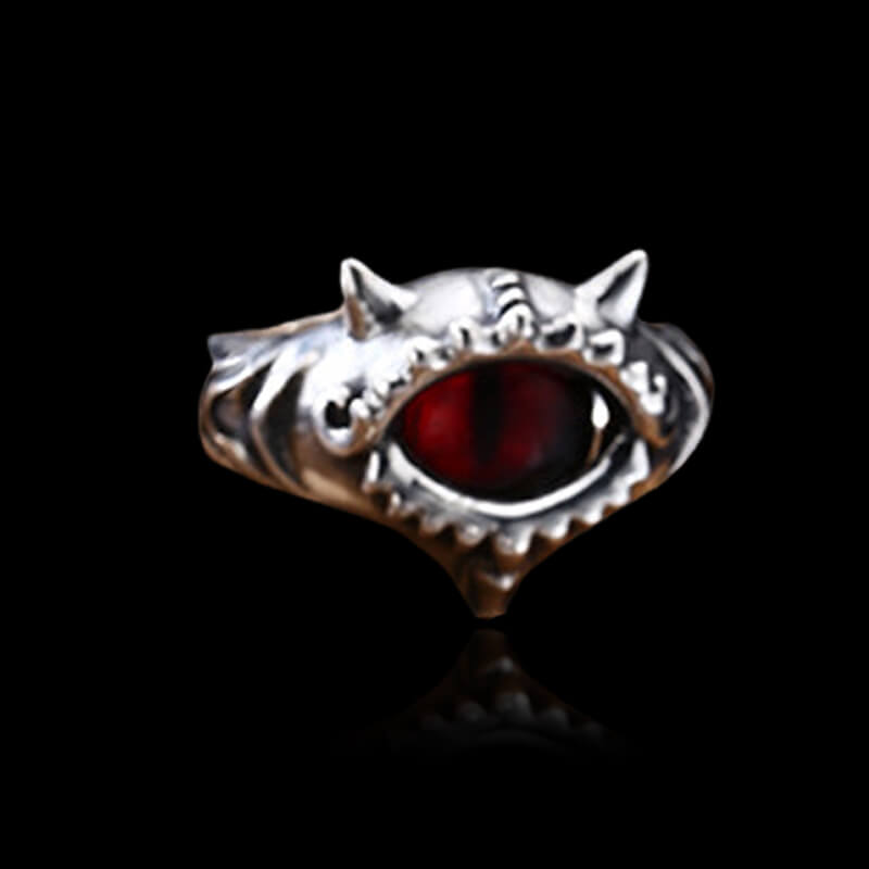 Multicolor Eye 925 Sterling Silver Open Ring 04 | RoyalLuster.com
