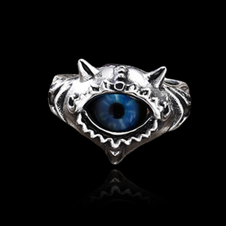 Multicolor Eye 925 Sterling Silver Open Ring
