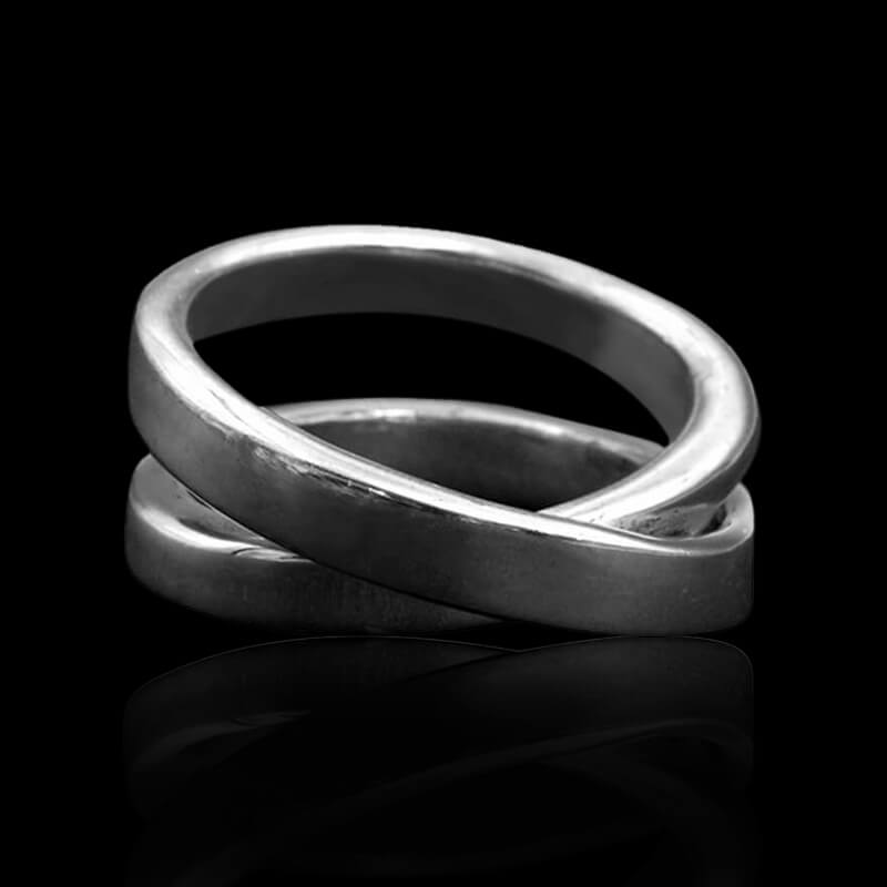 Munchen Winding 925 Sterling silver Men's ring 01 | RoyalLuster.com