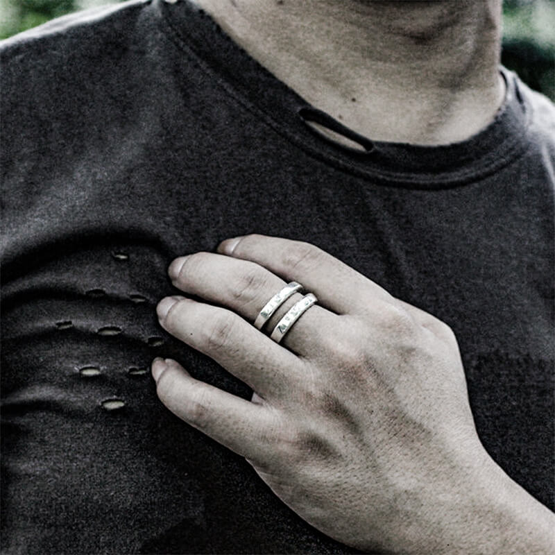 Munchen Winding 925 Sterling silver Men's ring 02 | RoyalLuster.com