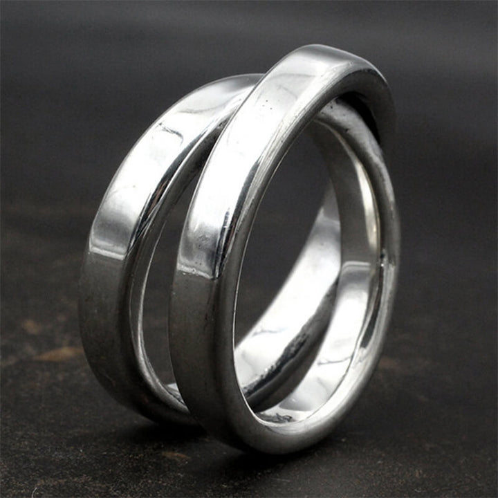 Munchen Winding 925 Sterling silver Men's ring 03 | RoyalLuster.com