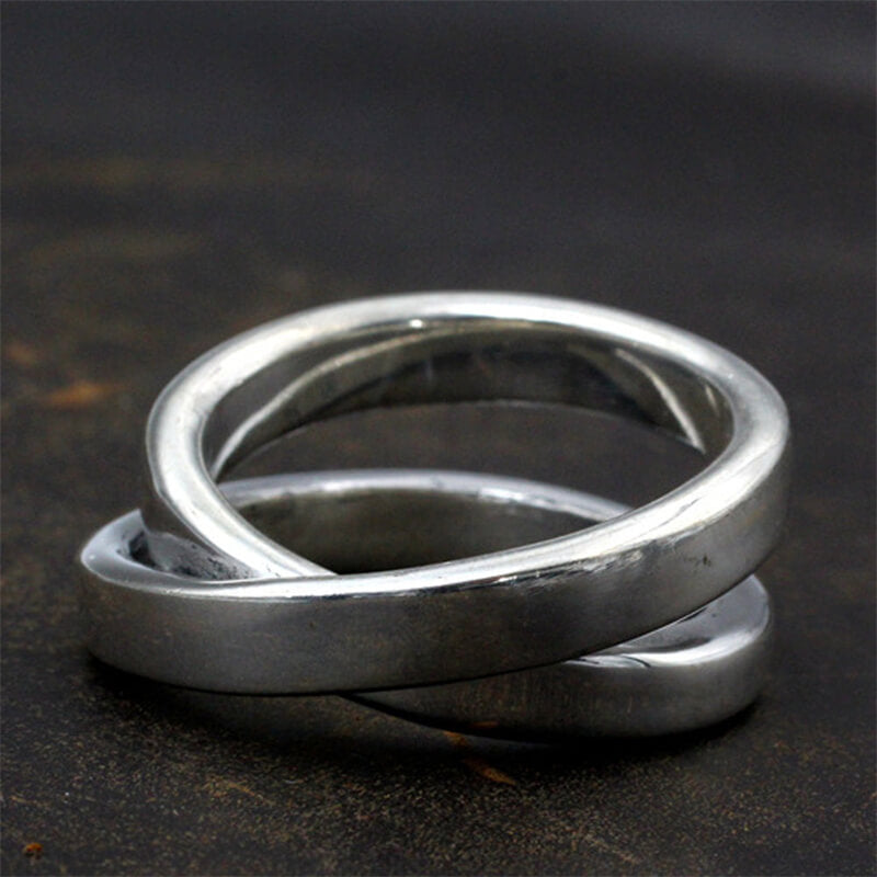 Munchen Winding 925 Sterling silver Men's ring 04 | RoyalLuster.com