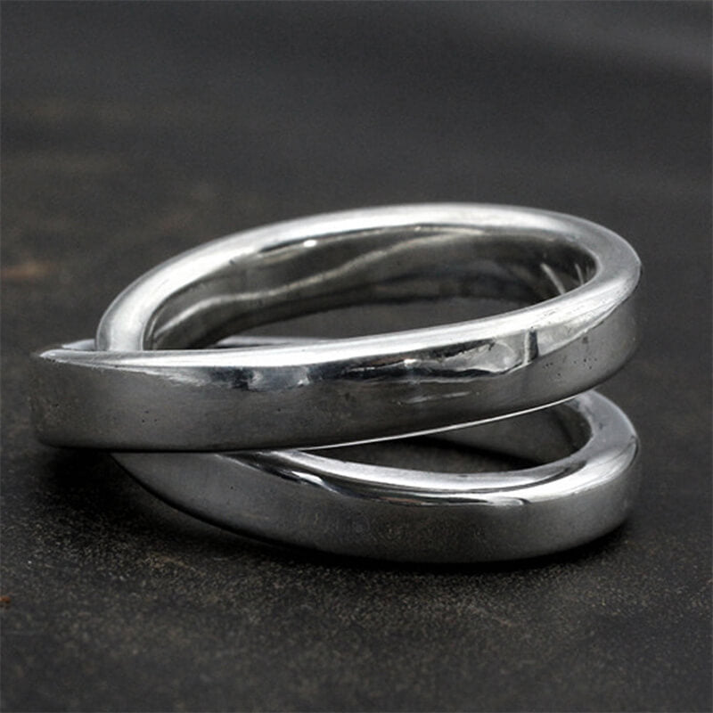 Munchen Winding 925 Sterling silver Men's ring 05 | RoyalLuster.com