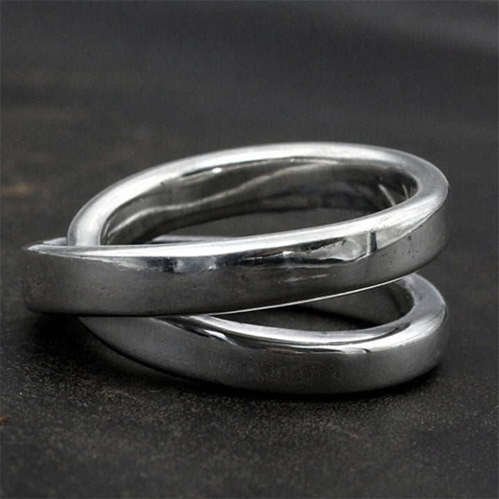 Munchen Winding 925 Sterling silver Men's ring 05 | RoyalLuster.com
