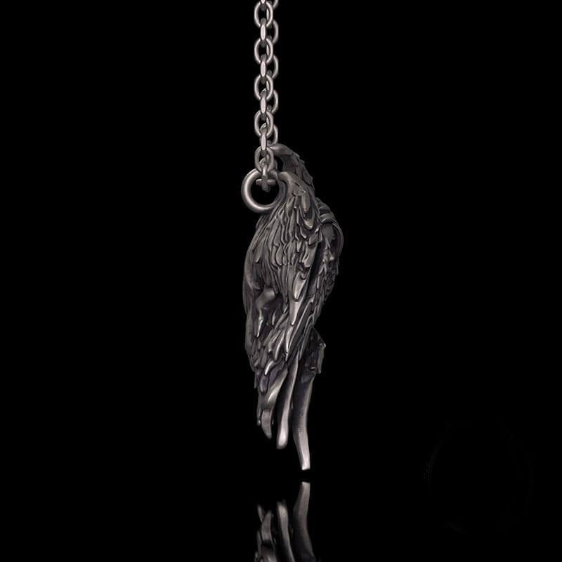 Mystical Witch Angel Sterling Silver Pendant | RoyalLuster.com