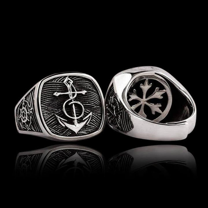 Navy Anchor 925 Sterling Silver Marine Ring