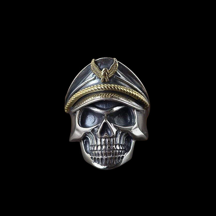 Naval Skull 925 Sterling Silver Ring