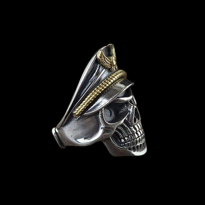 Naval Skull 925 Sterling Silver Ring