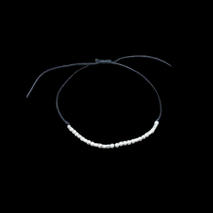Never Give Up Morse Code 925 Sterling Silver Bracelet
