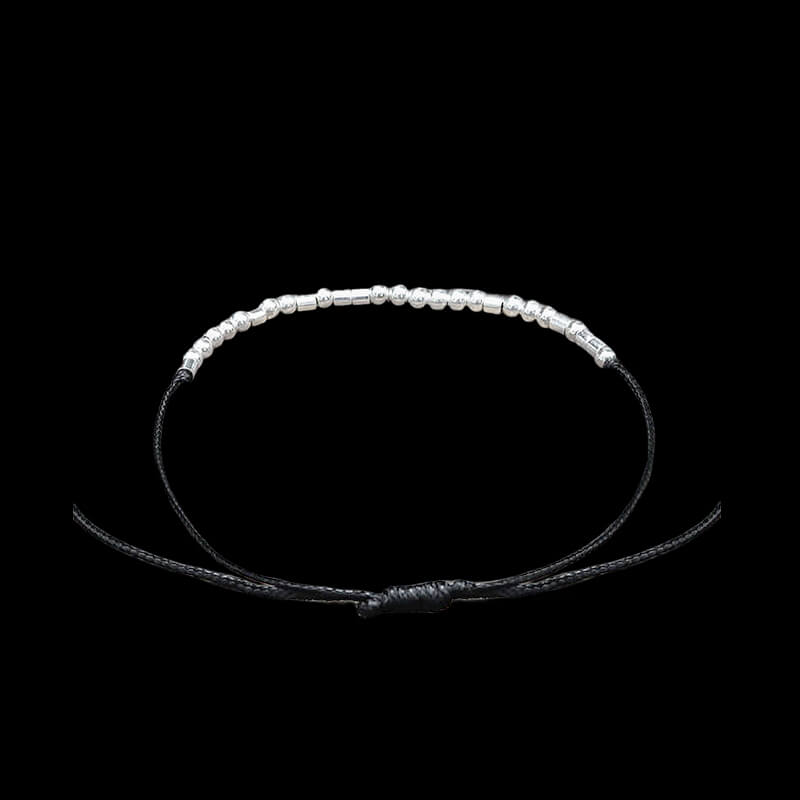 Never Give Up Morse Code 925 Sterling Silver Bracelet