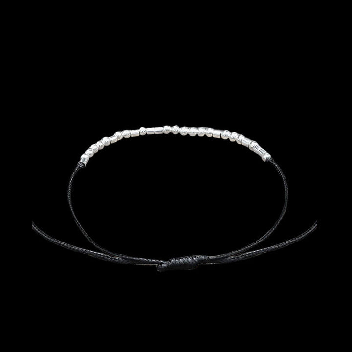 Never Give Up Morse Code 925 Sterling Silver Bracelet