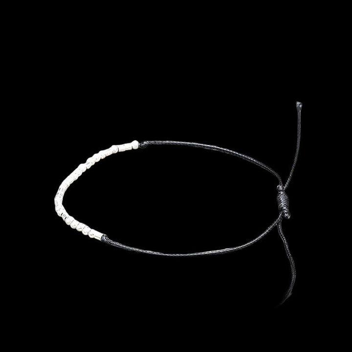 Never Give Up Morse Code 925 Sterling Silver Bracelet