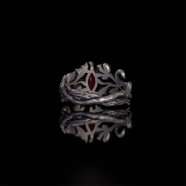 Night Rose Gemstone Sterling Silver Ring | RoyalLuster.com