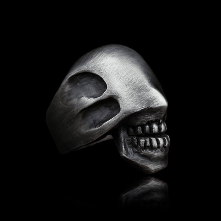 No Face Man Brass 925 Sterling Silver Skull Ring