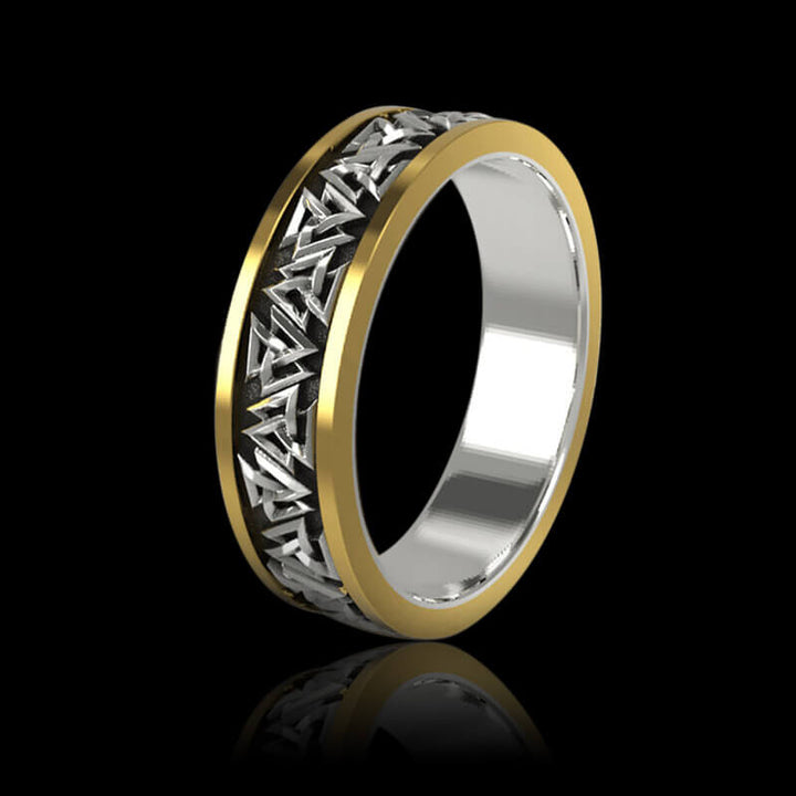 Nordic Valknut 925 Sterling Silver Viking Ring