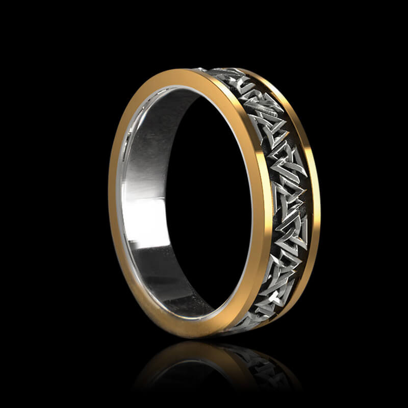 Nordic Valknut 925 Sterling Silver Viking Ring