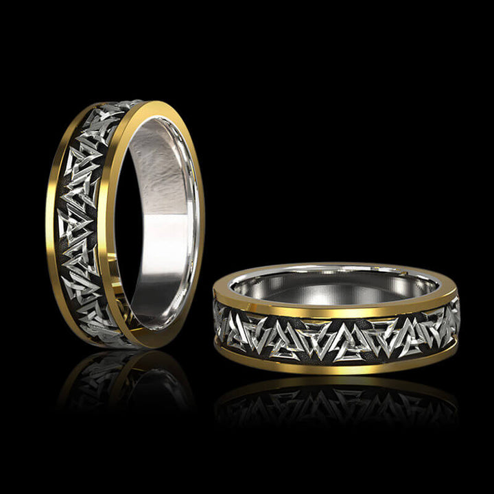 Nordic Valknut 925 Sterling Silver Viking Ring