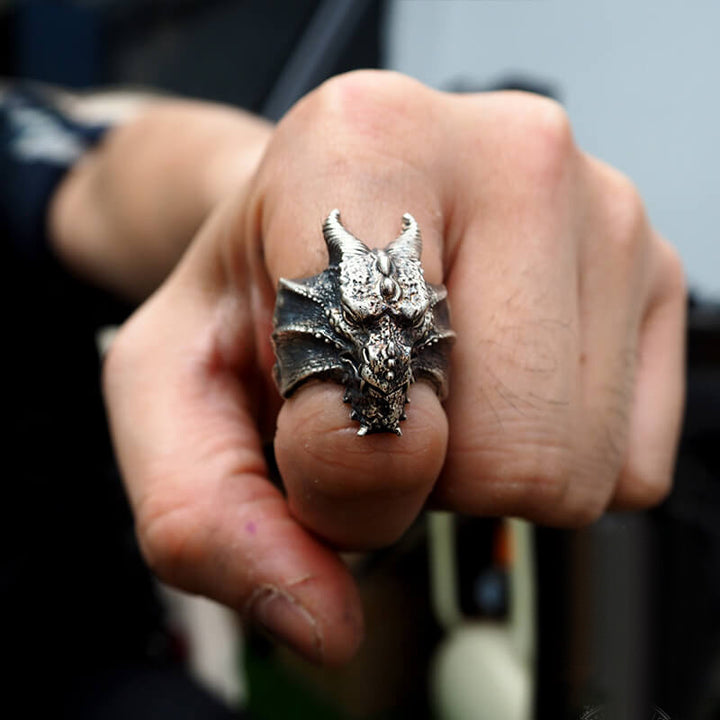 Norse Dragon 925 Sterling Silver Ring