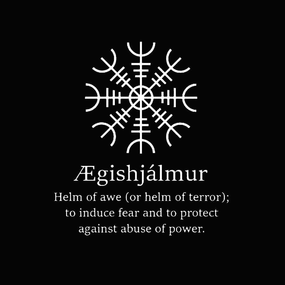 Norse Helm of Awe "Aegishjalmr" 925 Sterling Silver Viking Ring