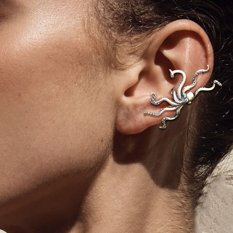 Octopus 925 Sterling Silver Ear Cuffs
