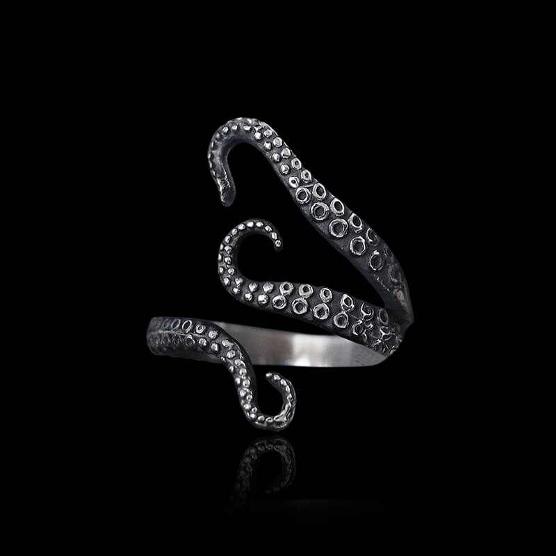 Octopus Arms 925 Sterling Silver Animal Ring