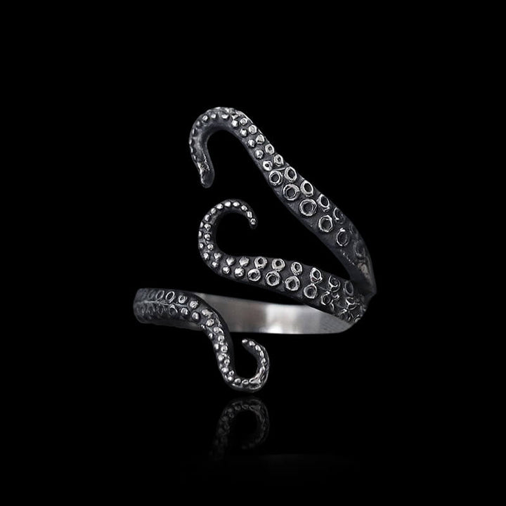Octopus Arms 925 Sterling Silver Animal Ring