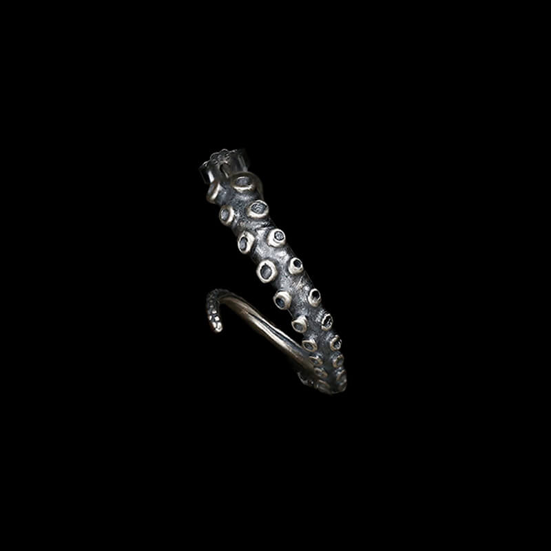 Octopus Arms 925 Sterling Silver Stud Earrings