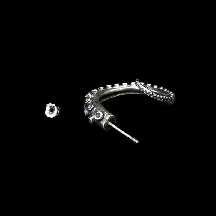 Octopus Arms 925 Sterling Silver Stud Earrings