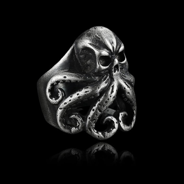 Octopus Skull 925 Sterling Silver Animal Ring