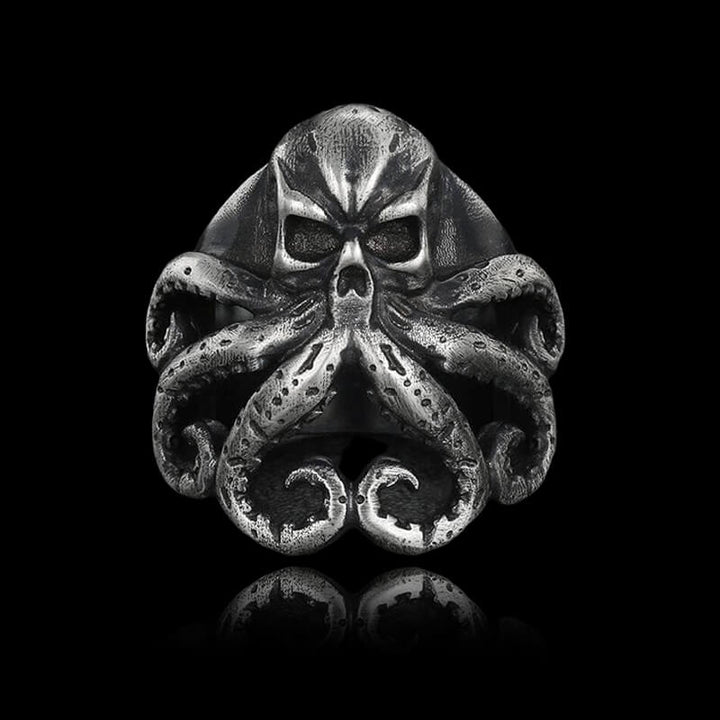 Octopus Skull 925 Sterling Silver Animal Ring