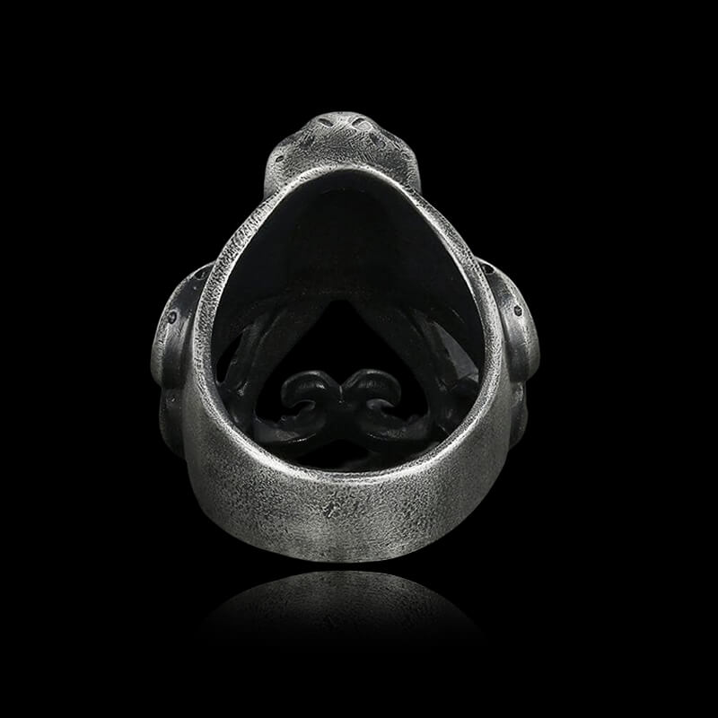 Octopus Skull 925 Sterling Silver Animal Ring