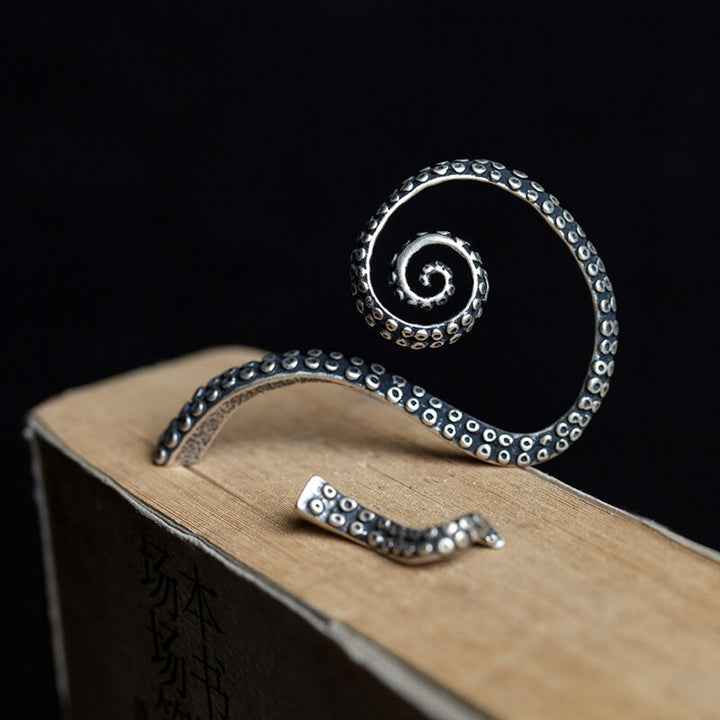 Octopus Tentacles 925 Sterling Silver Ear Cuff