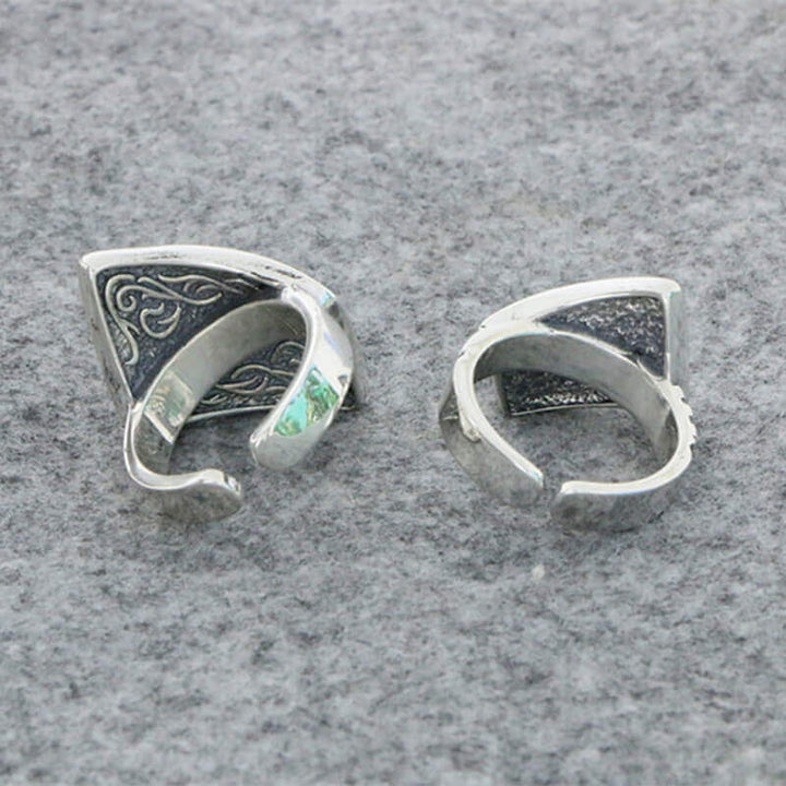OK NO Letters 925 Sterling Silver Irregular Open Ring