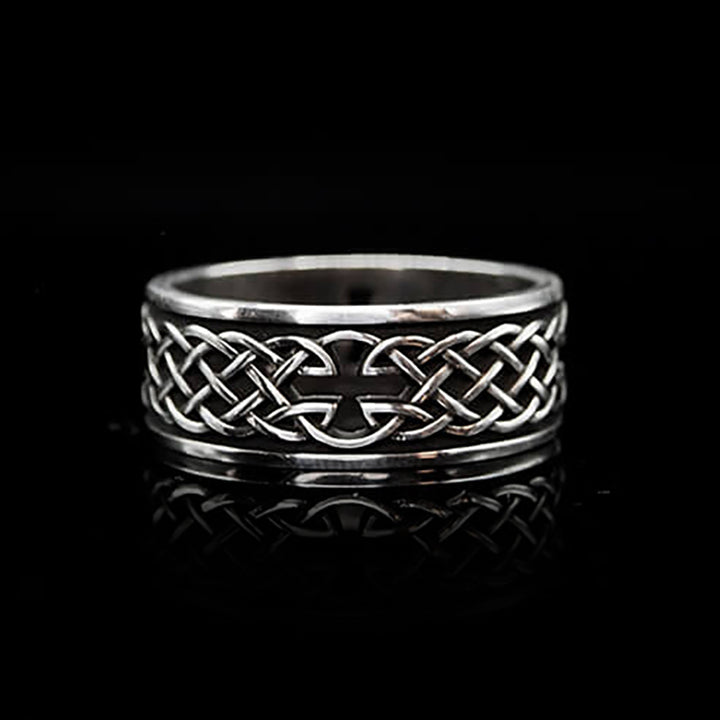 Openwork Cross 925 Sterling Silver Viking Ring 04 | Royalluster.com