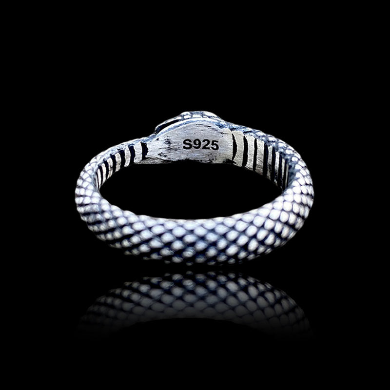 Ouroboros Snake 925 Sterling Silver Ring