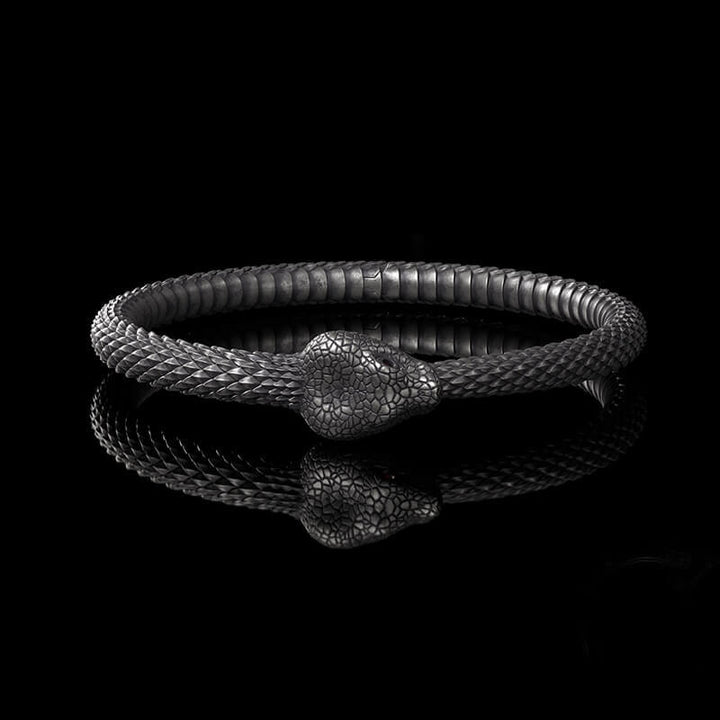 Ouroboros Symbol Sterling Silver Snake Bracelet