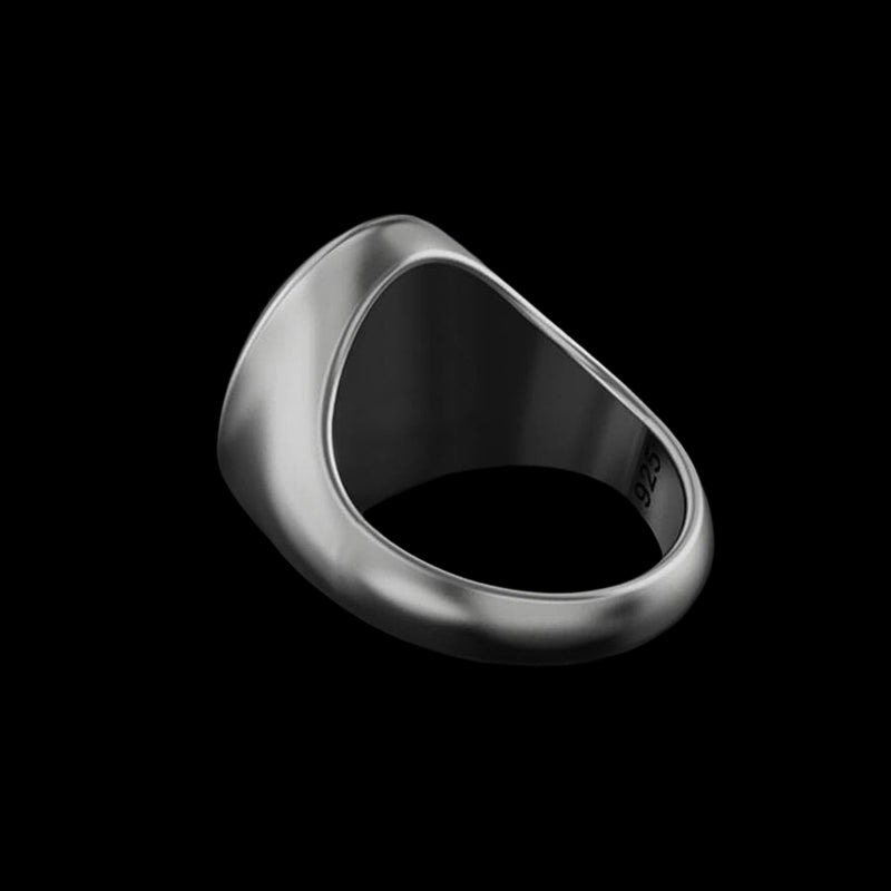 Personalized Custom Round 925 Sterling Silver Ring