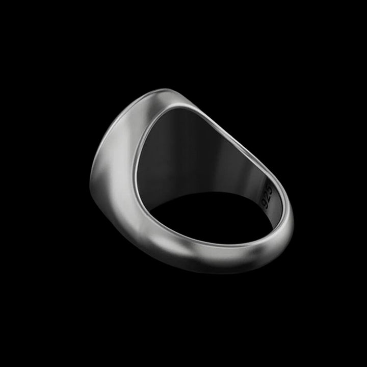 Personalized Custom Round 925 Sterling Silver Ring