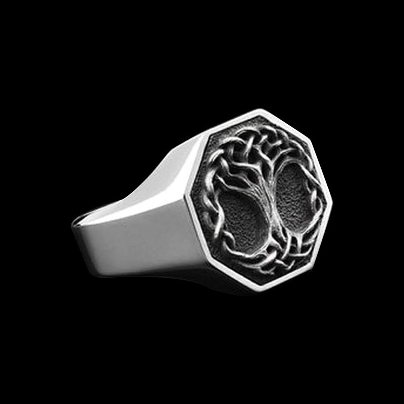 Personalized Polished 925 Sterling Silver Octagon Ring
